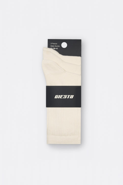 3-PACK BEIGE SOCKS