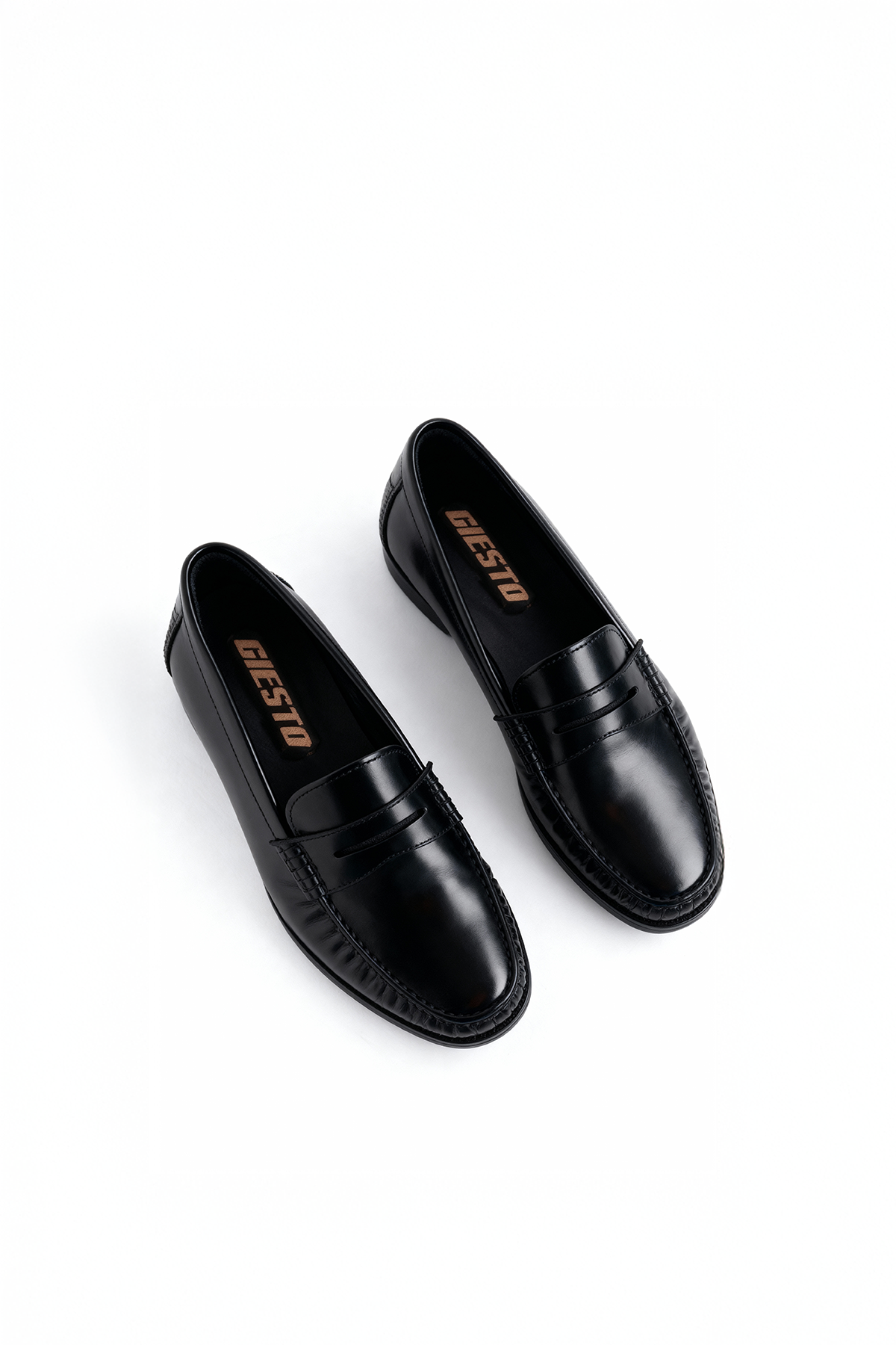 SİYAH EFEKTLİ LOAFER AYAKKABI