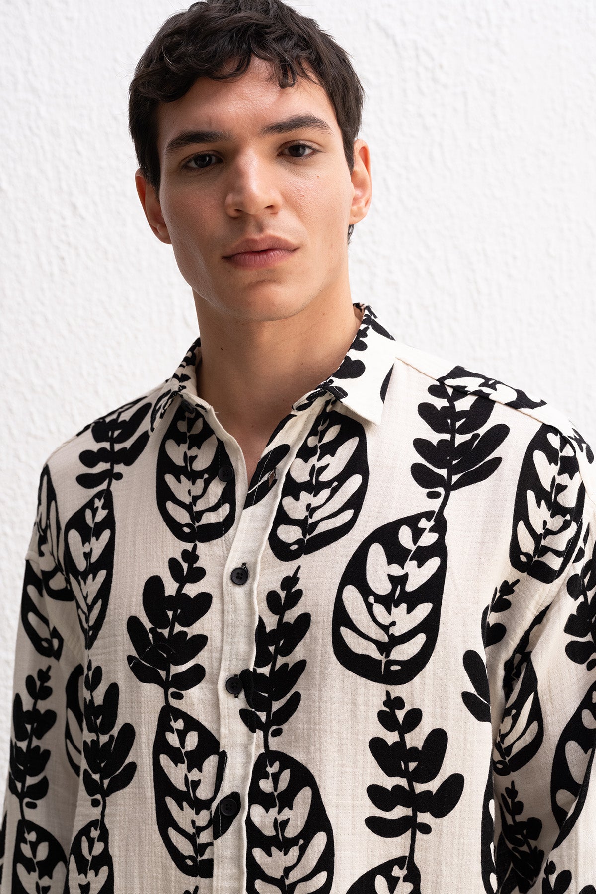FLORAL PRINT BEIGE SHIRT