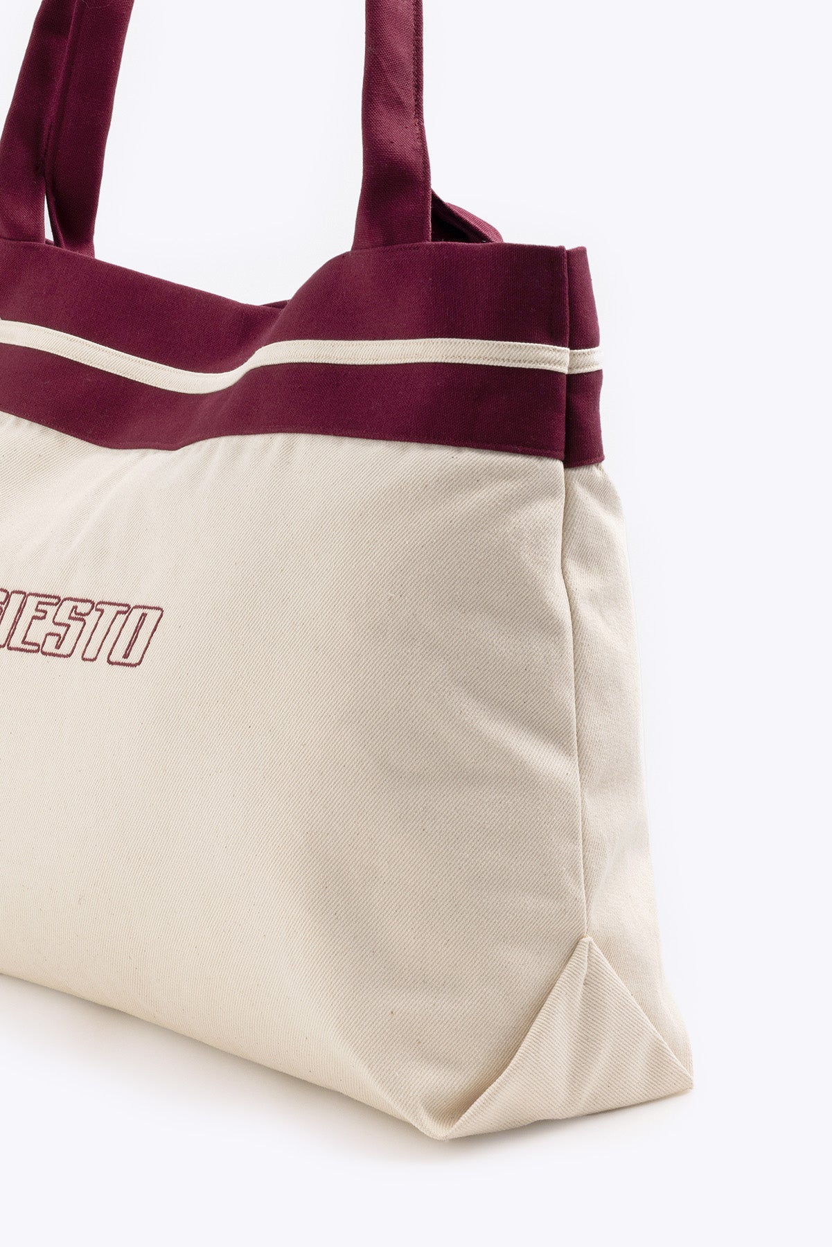 KUMAŞ TOTE BORDO ÇANTA