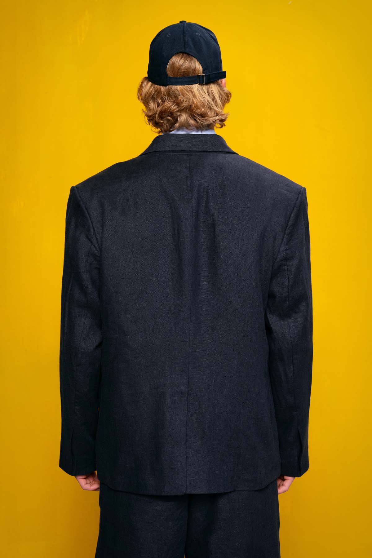 %100 KETEN LACİVERT CEKET GIESTO