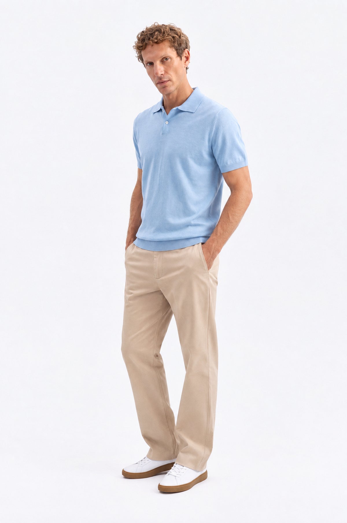 POLO YAKA MAVİ TRİKO T-SHIRT - 2