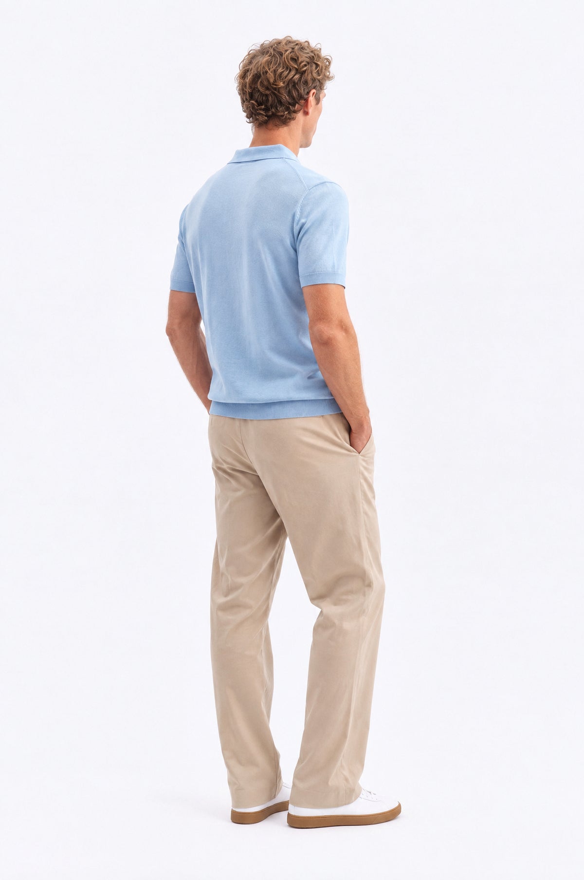 POLO YAKA MAVİ TRİKO T-SHIRT - 3
