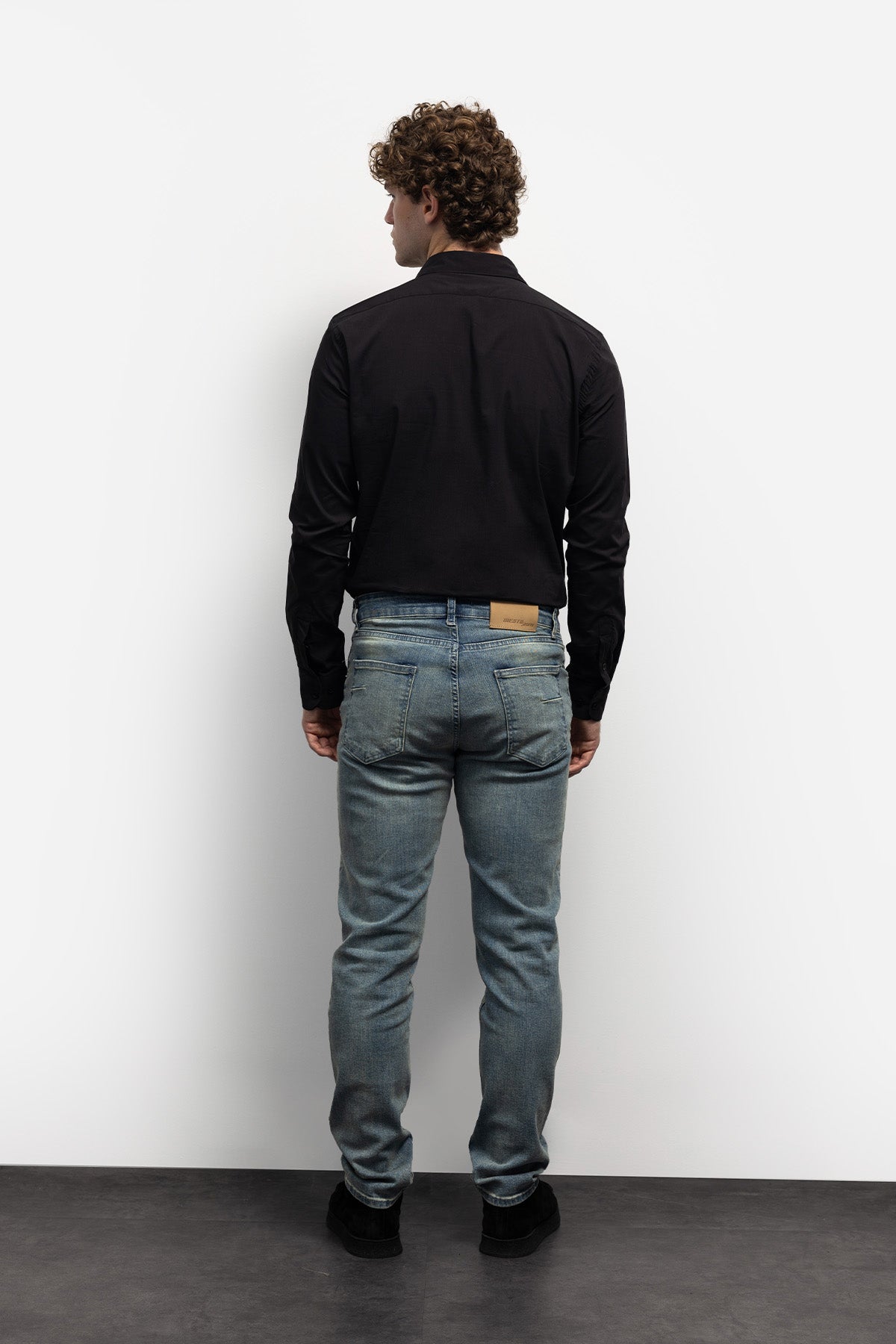 DAR KESİM POPLİN GÖMLEK - SİYAH - GÖMLEK