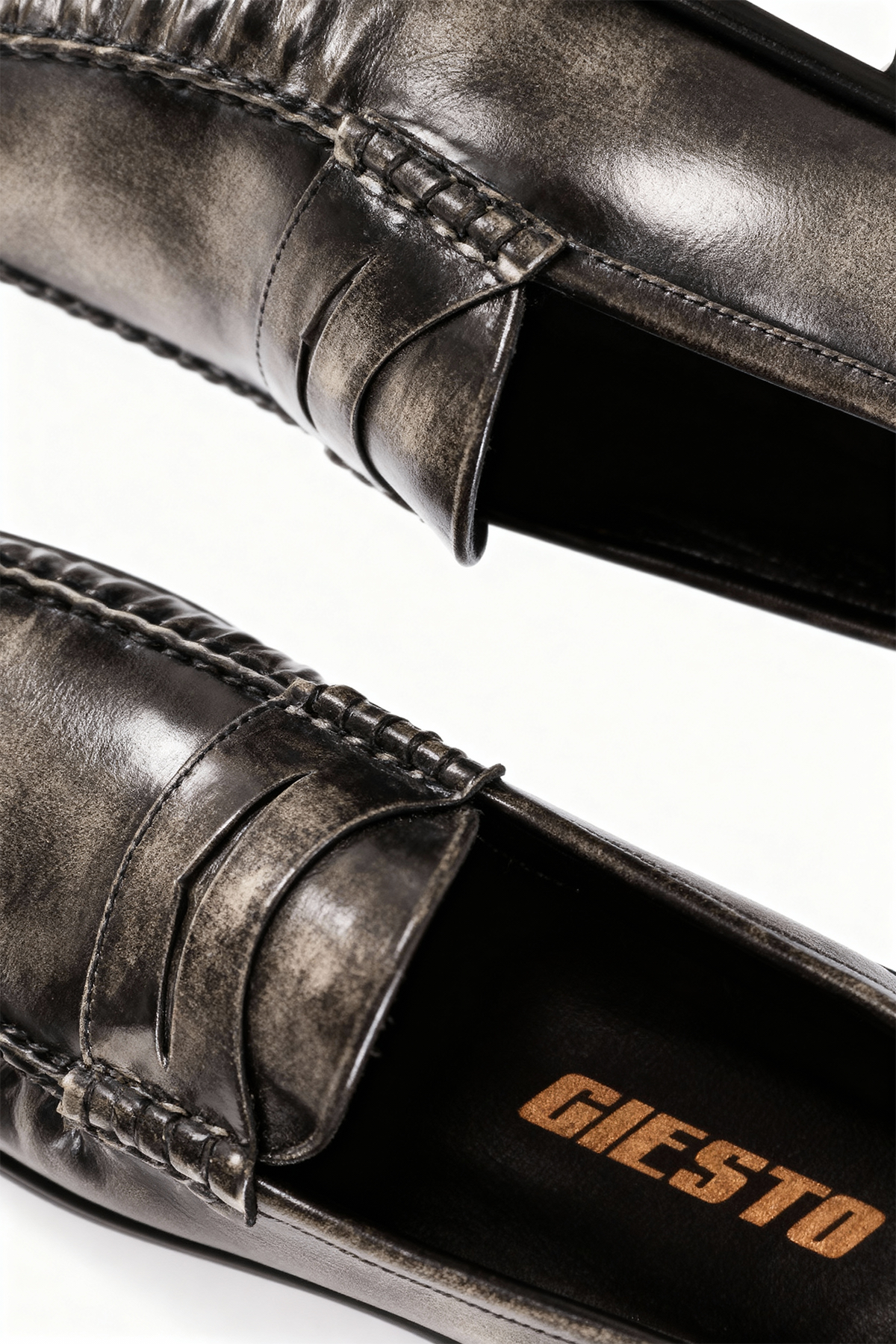 SİYAH GRİ EFEKTLİ LOAFER AYAKKABI