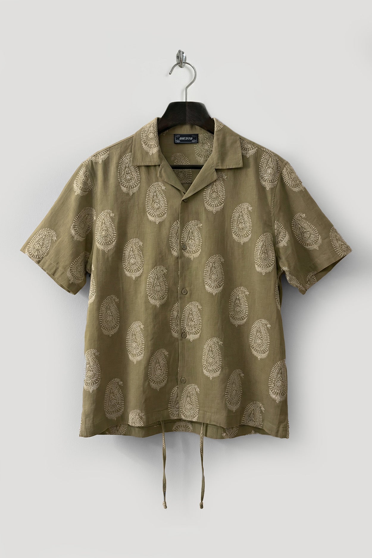 KHAKI SHIRT WITH SHAWL PATTERN