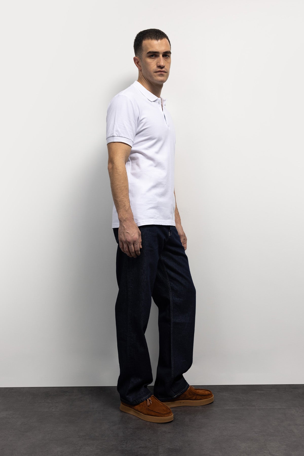 POLO YAKA T-SHIRT - BEYAZ - T-SHIRT