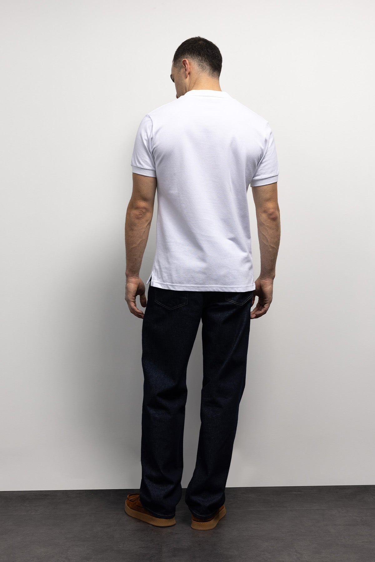 POLO YAKA T-SHIRT - BEYAZ