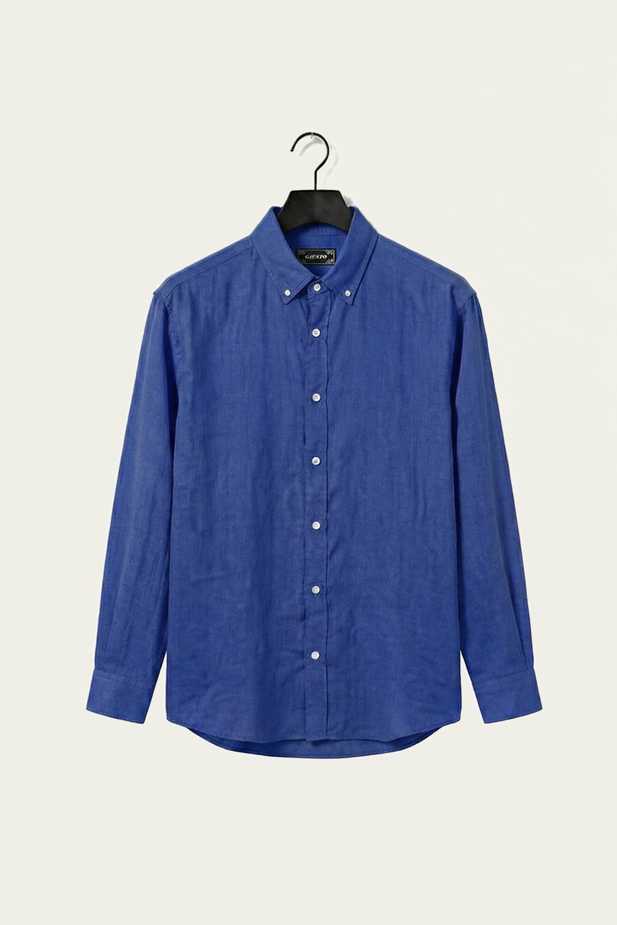 OVERSIZE DÖKÜMLÜ MAVİ FRESH KETEN GÖMLEK