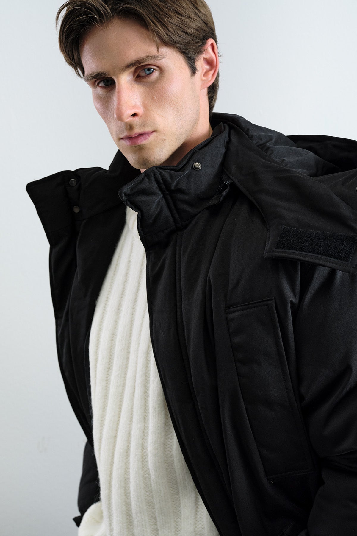 LONG PUFFER BLACK COAT