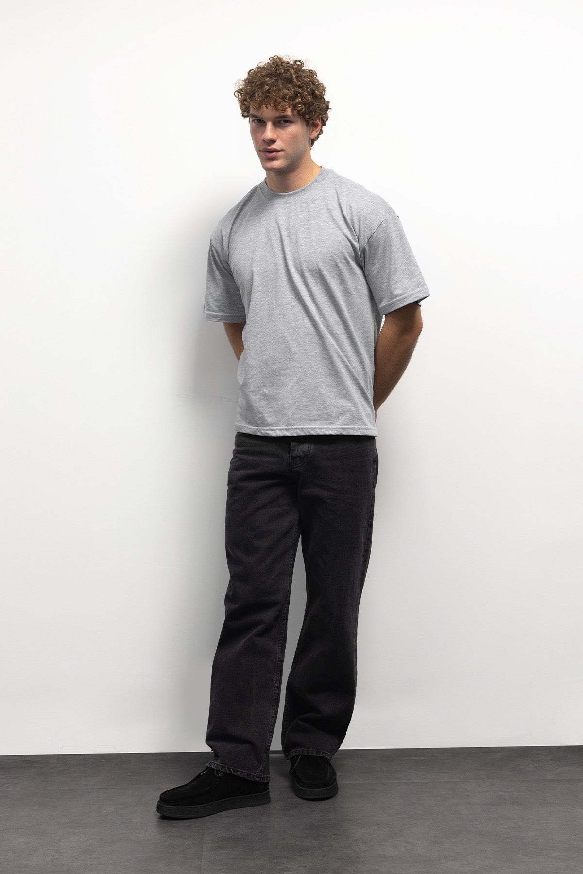 BASIC KISA KOL T-SHIRT - GRİ - T-SHIRT