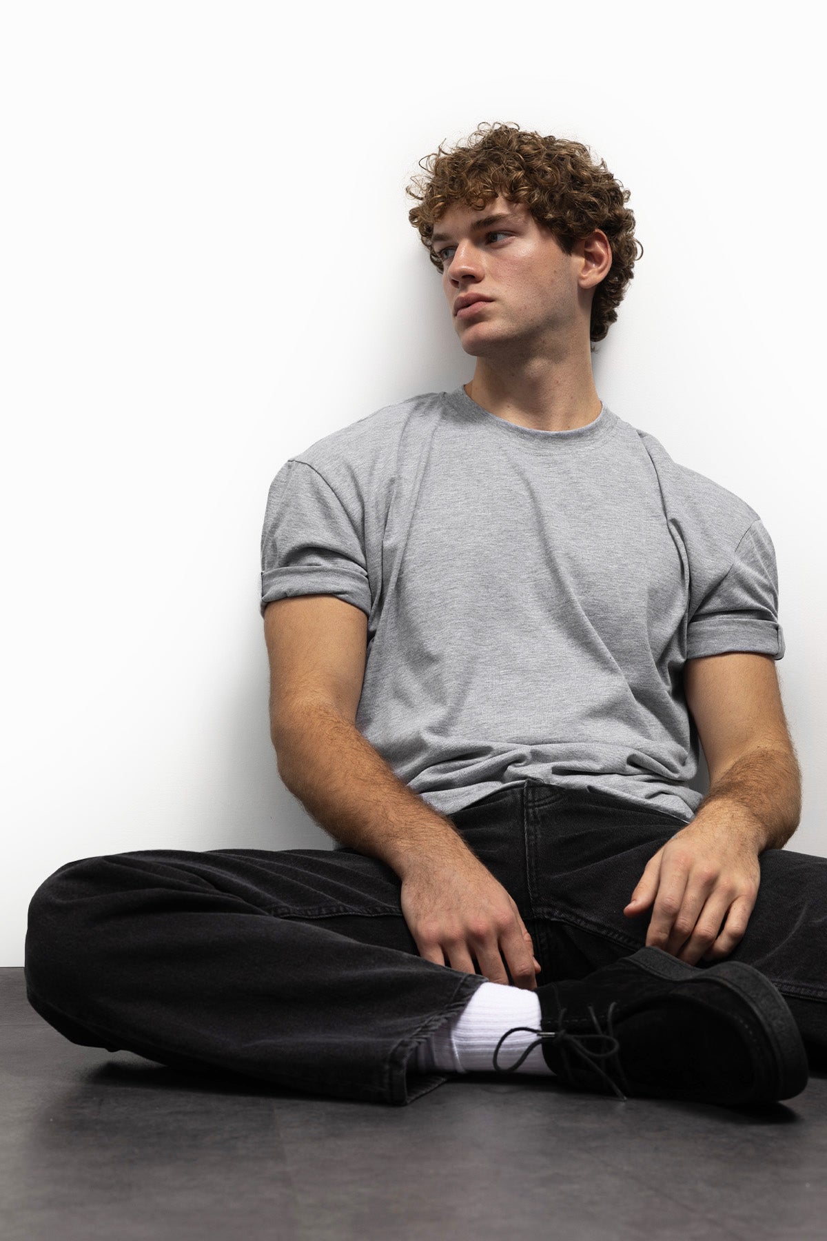 BASIC KISA KOL T-SHIRT - GRİ - T-SHIRT