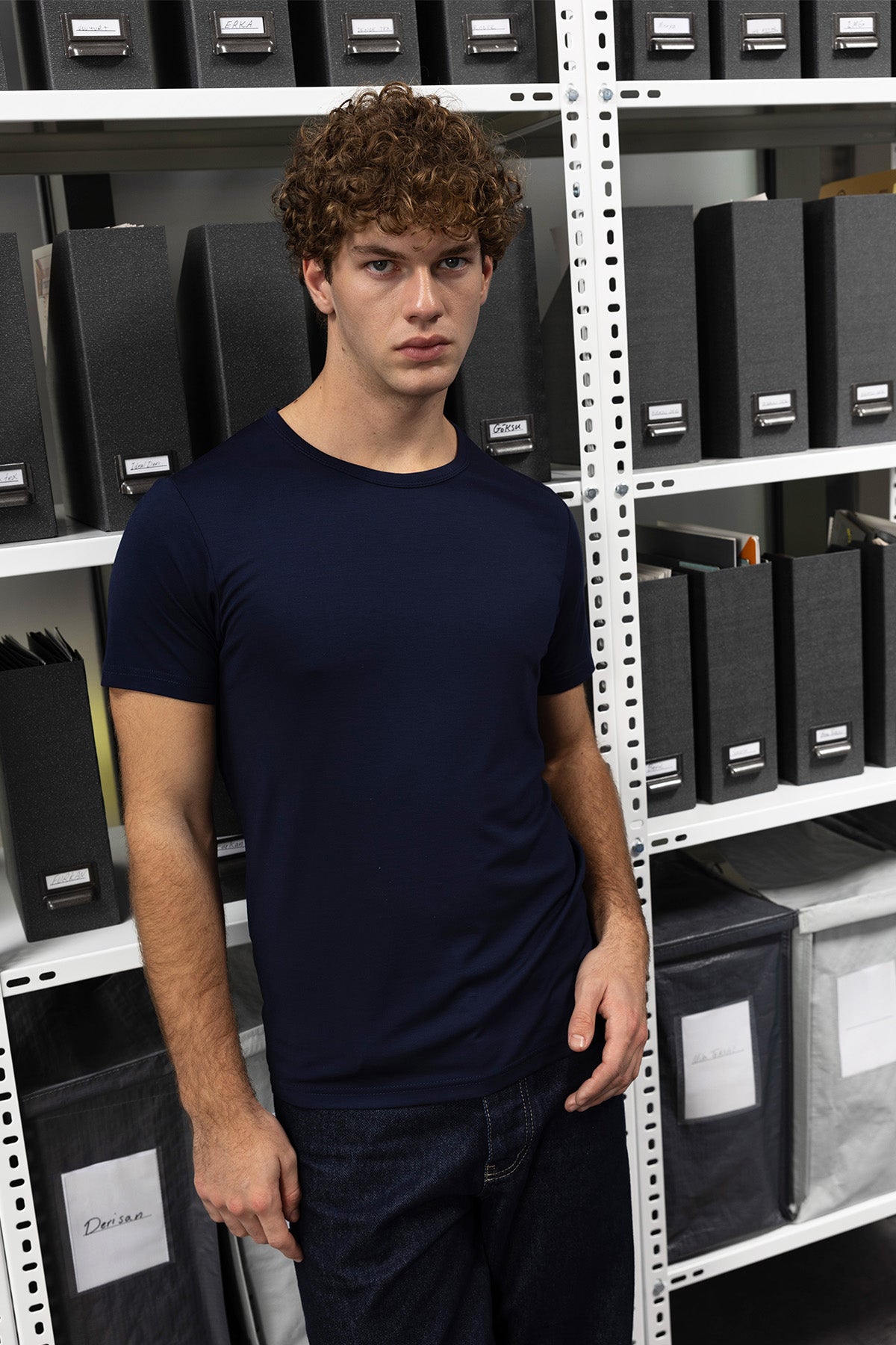 DAR KESİM T-SHIRT- LACİVERT - T-SHIRT