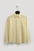 PLAID DRAPED MODAL YELLOW SHIRT