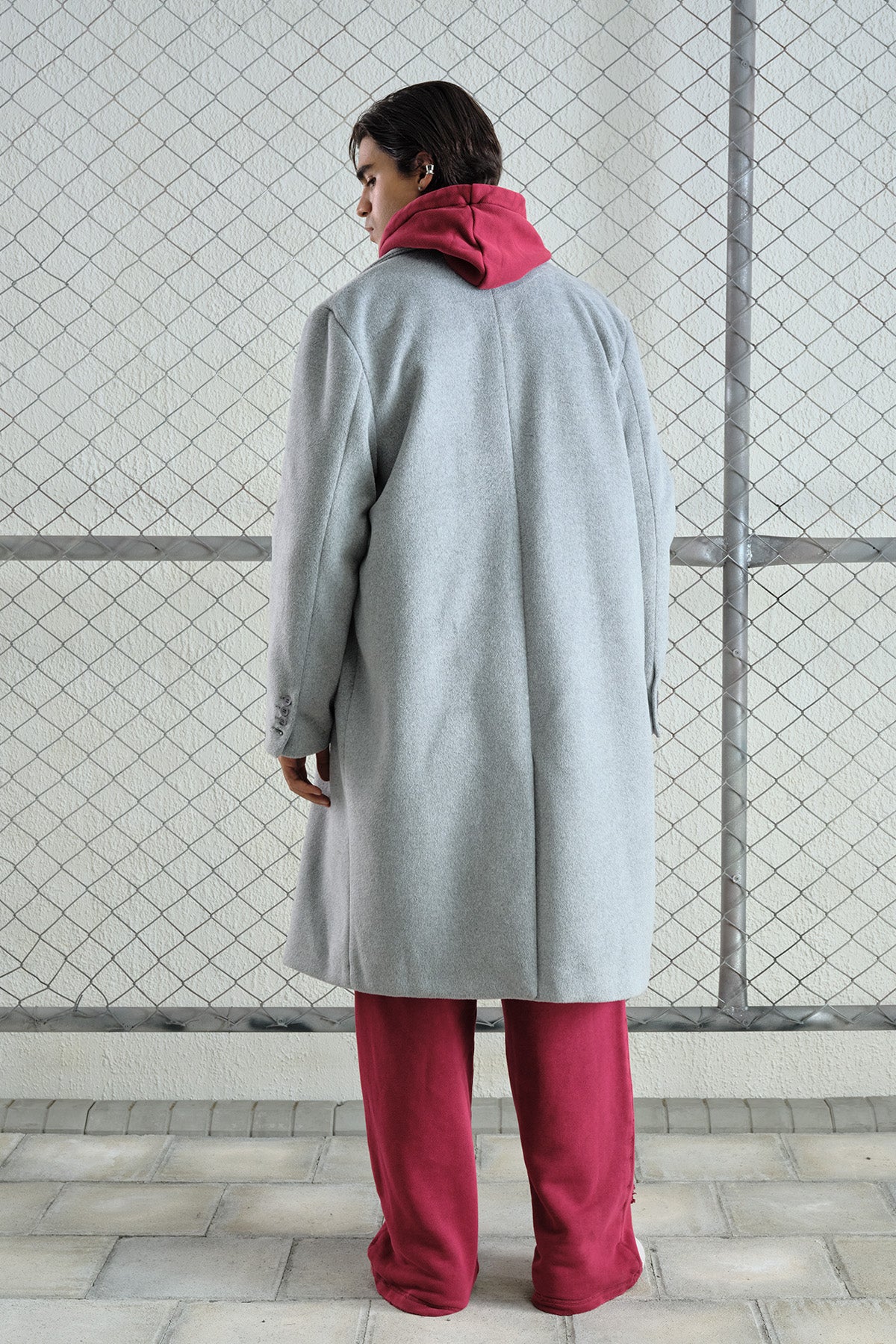 BASIC FELT GREY COAT