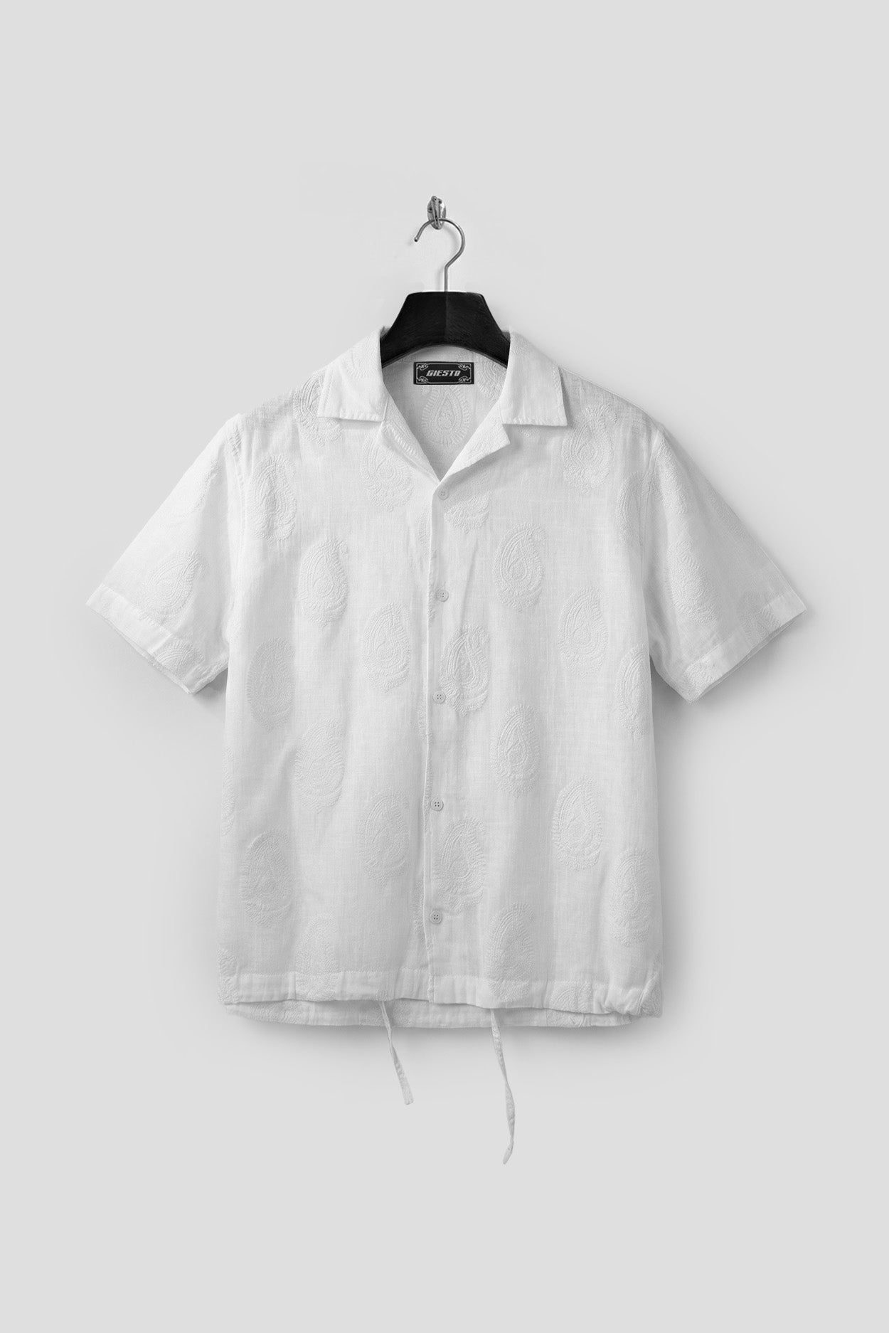 BEIGE SHIRT WITH PAISLEY PATTERN