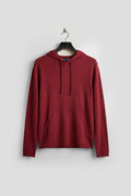 DÖKÜMLÜ KIRMIZI KETEN TRİKO SWEATSHIRT