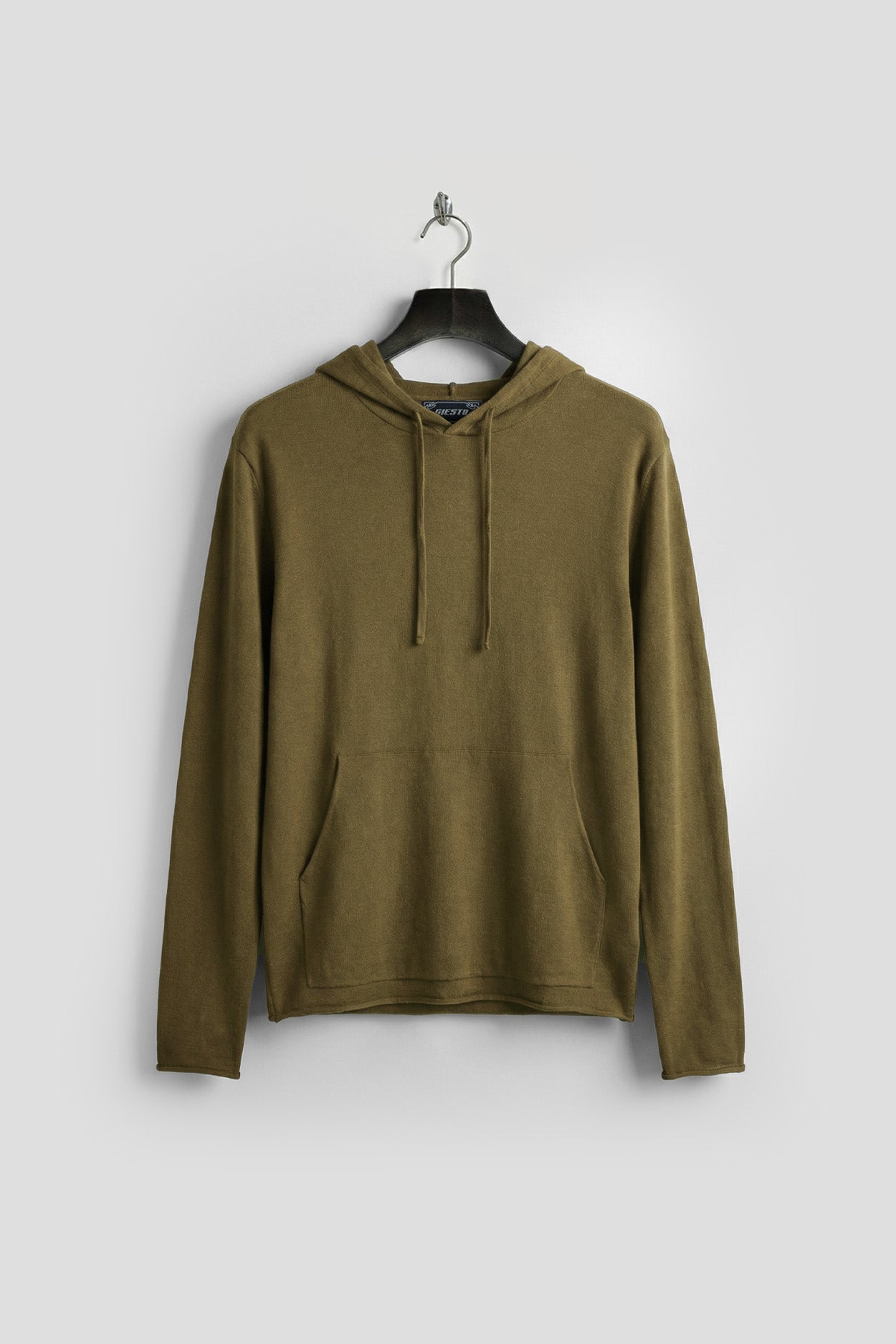 DRAPEY KHAKI LINEN KNIT SWEATSHIRT