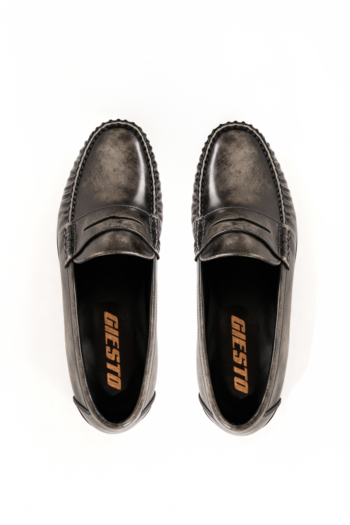 SİYAH GRİ EFEKTLİ LOAFER AYAKKABI