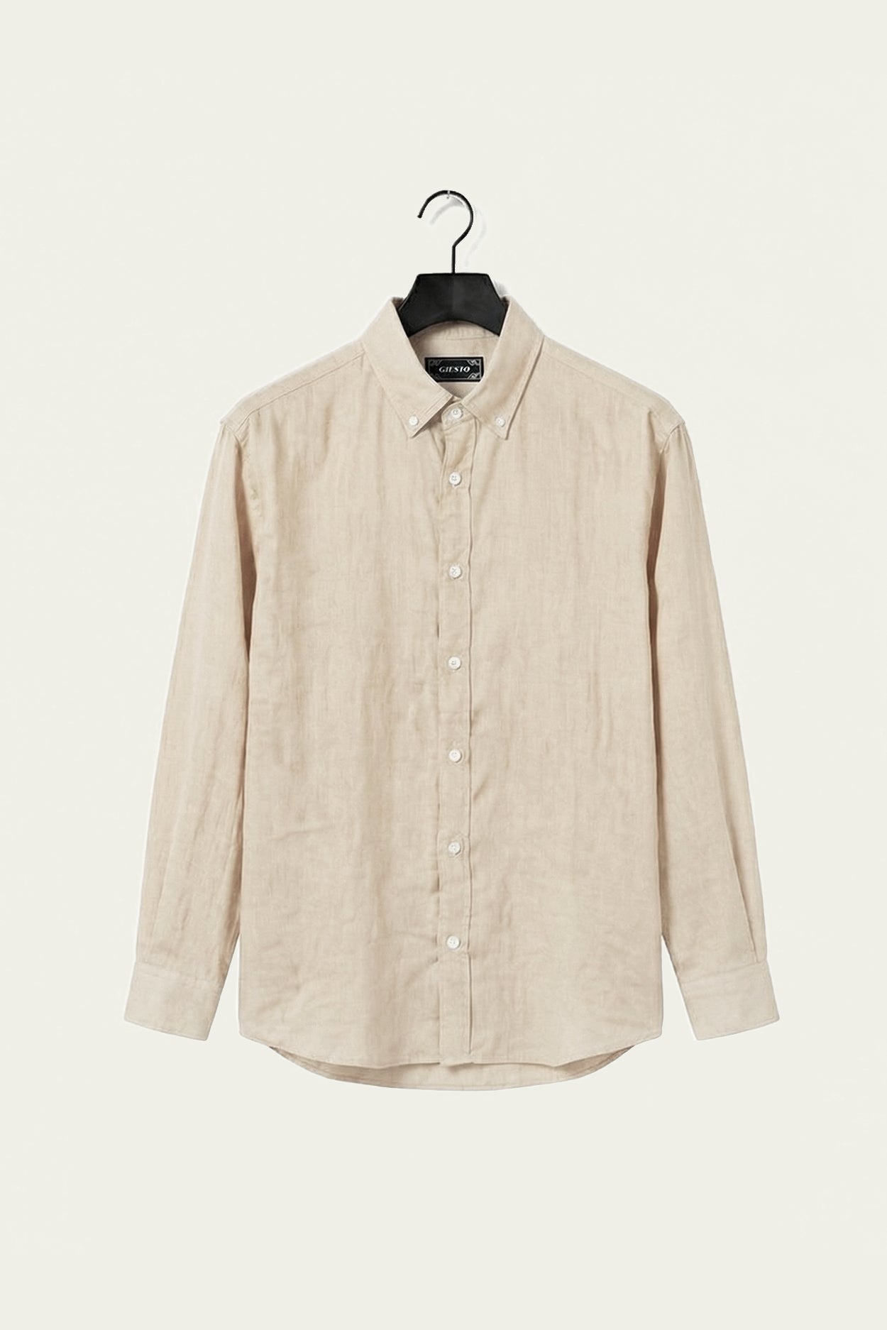 OVERSIZE DÖKÜMLÜ BEJ FRESH KETEN GÖMLEK