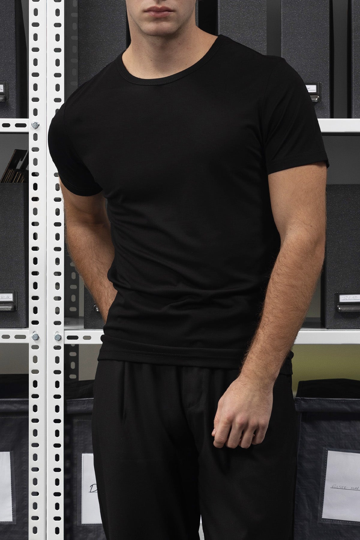 DAR KESİM T-SHIRT - SİYAH - T-SHIRT