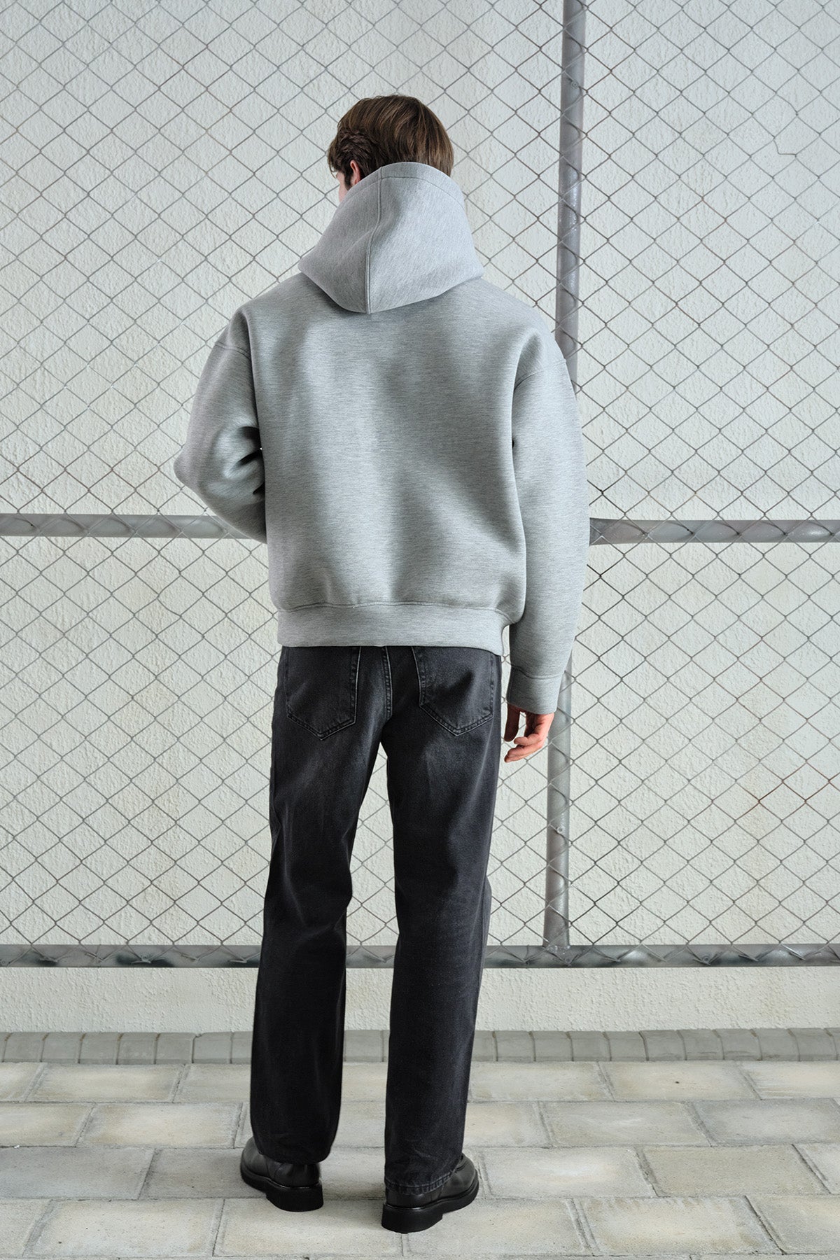 OVERSIZE KAPÜŞONLU SCUBA GRİ SWEATSHIRT