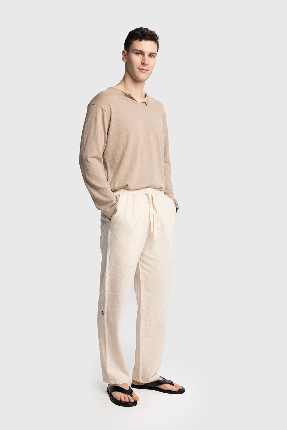 INCLUSIVE LINEN TROUSERS - BEIGE