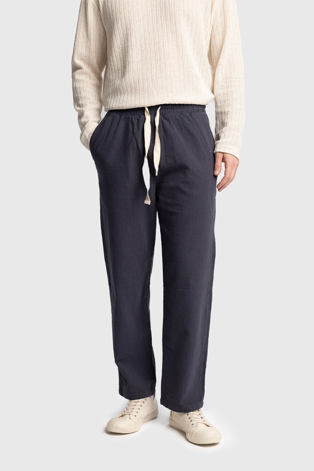 INCLUSIVE LINEN TROUSERS - NAVY