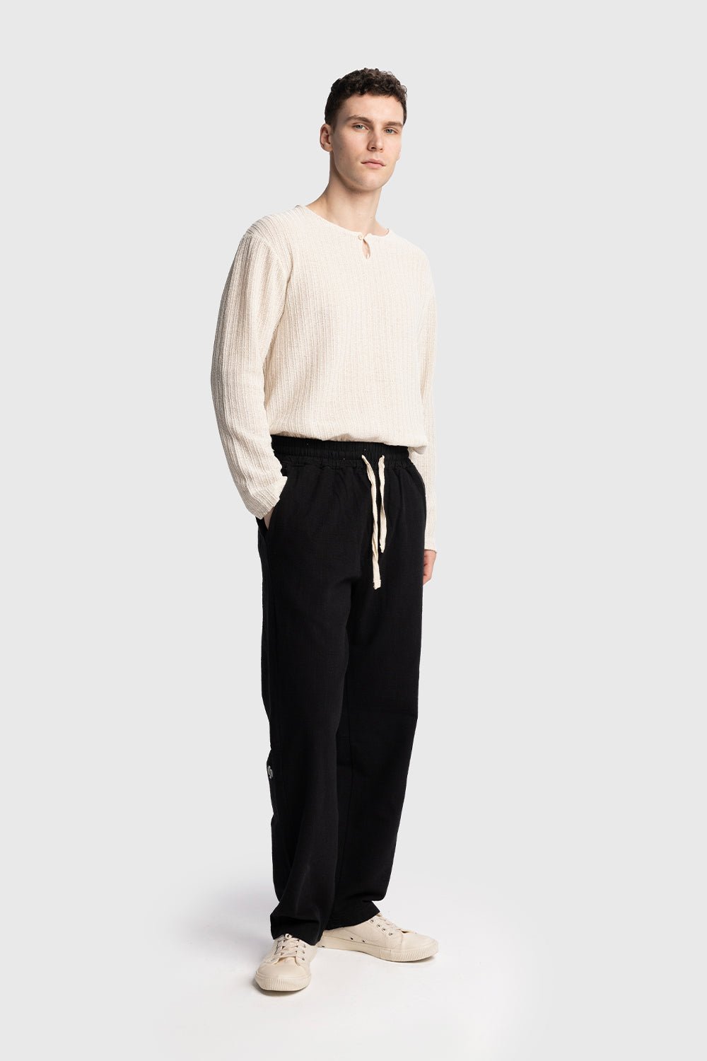 INCLUSIVE LINEN TROUSERS - BLACK