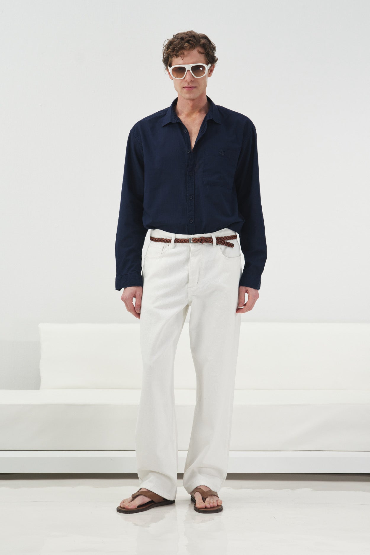 REGULAR FIT BEYAZ JEAN PANTOLON