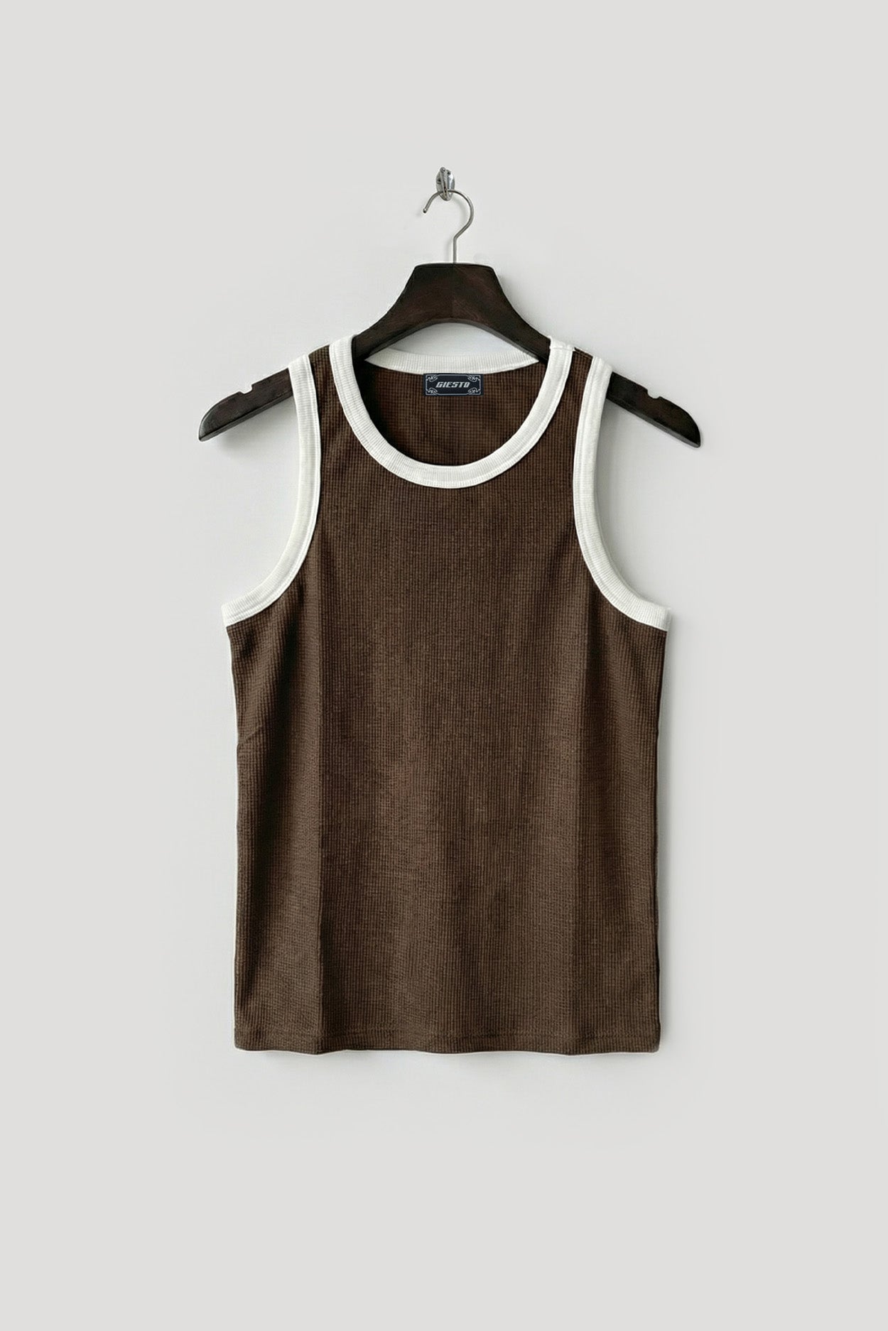 WAFFLE SLIM FIT KAHVERENGİ ATLET