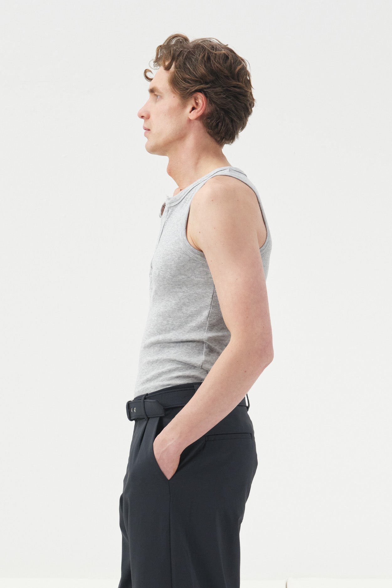 YARIM PATLI GRİ ATLET