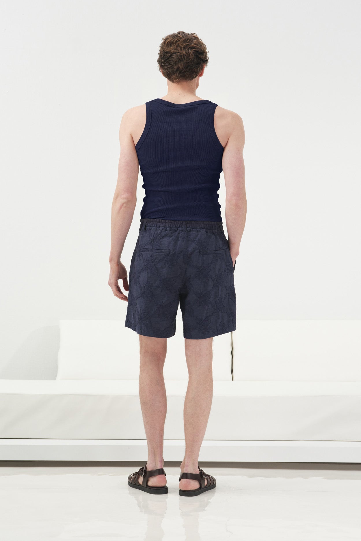 YARIM PATLI LACİVERT ATLET