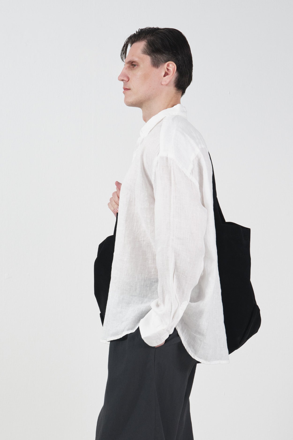 %100 KETEN OVERSIZE BEYAZ GÖMLEK