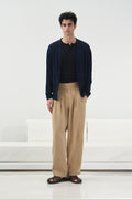 LIGHT THIN KNITTED NAVY BLUE CARDIGAN