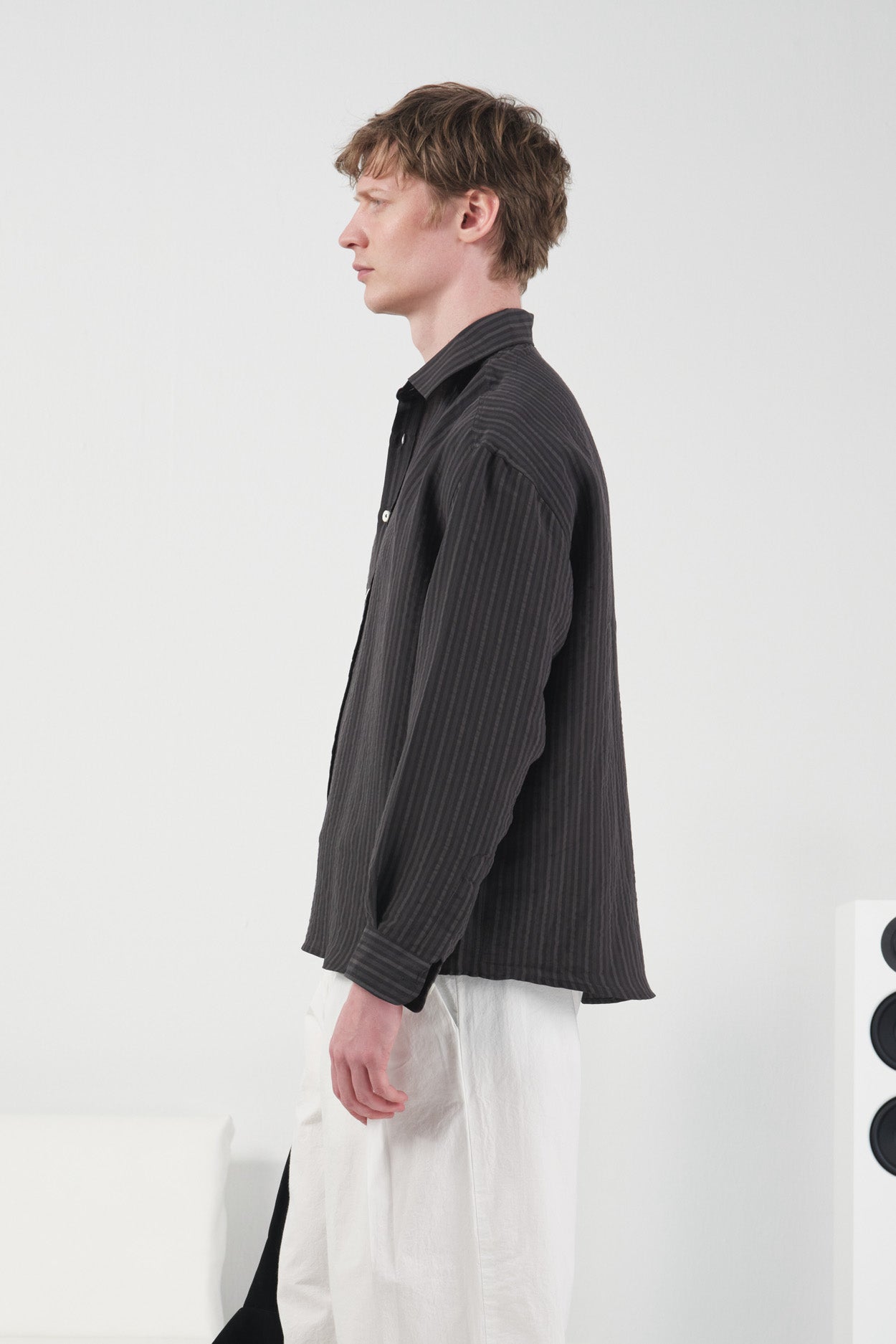 KALIN ÇİZGİLİ ANTRASİT MODAL GÖMLEK