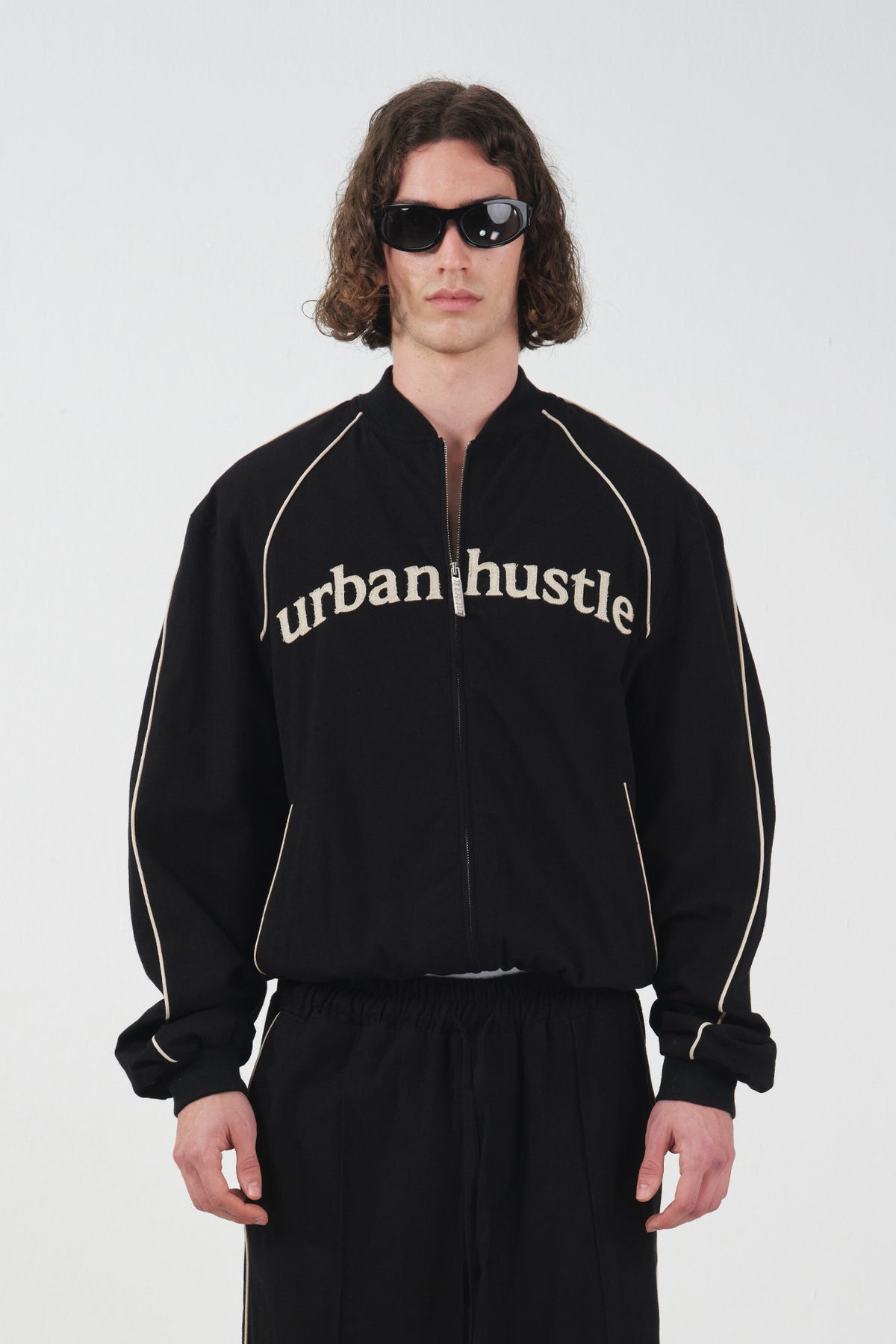 URBAN HUSTLE SİYAH KETEN CEKET