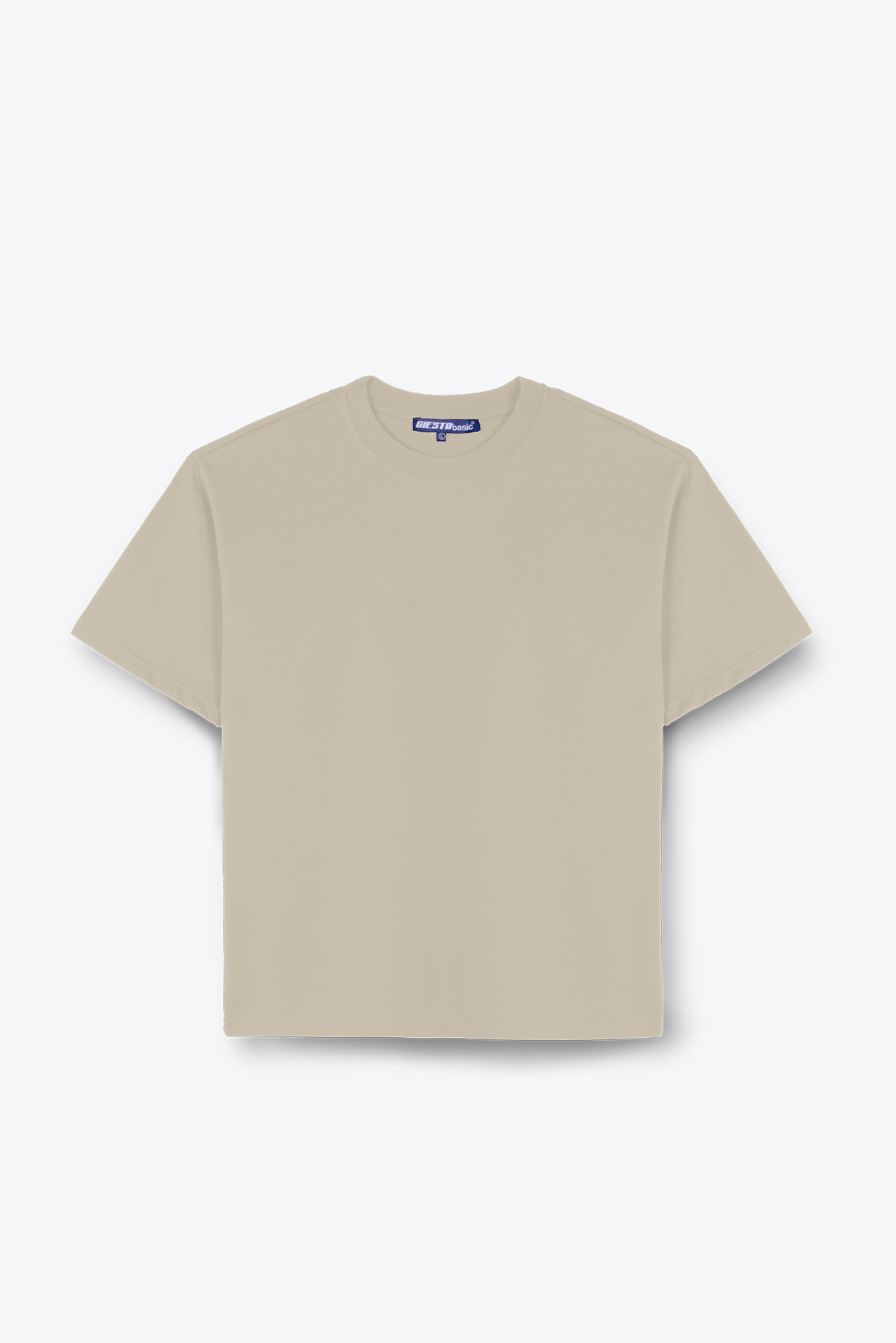 BASIC KISA KOL T-SHIRT - BEJ - T-SHIRT