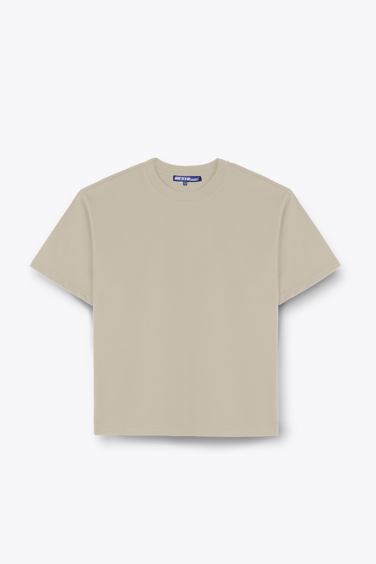 BASIC KISA KOL T-SHIRT - BEJ