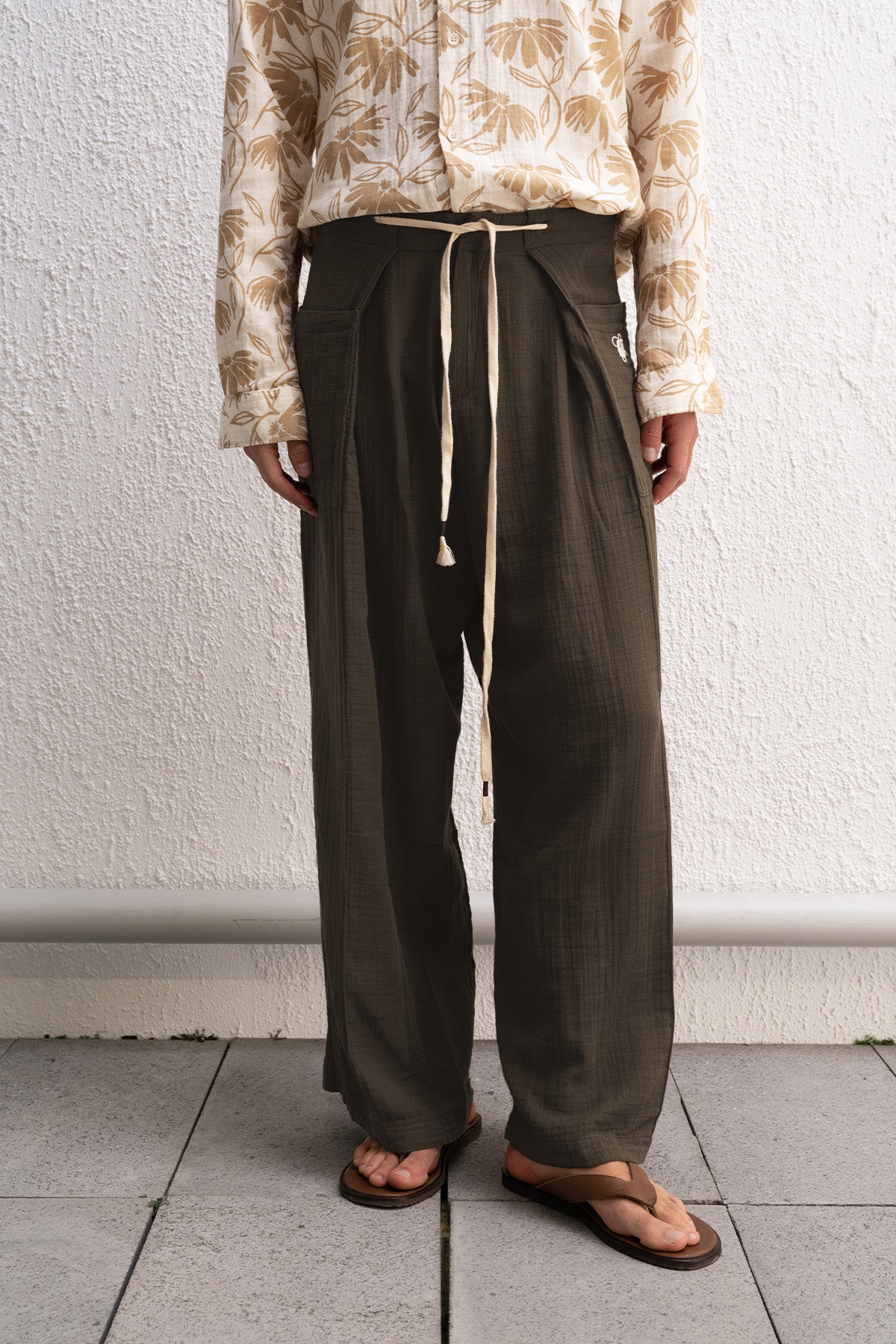 BAĞCIKLI BOHEM HAKİ PANTOLON