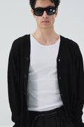 LIGHT THIN KNITTED BLACK CARDIGAN