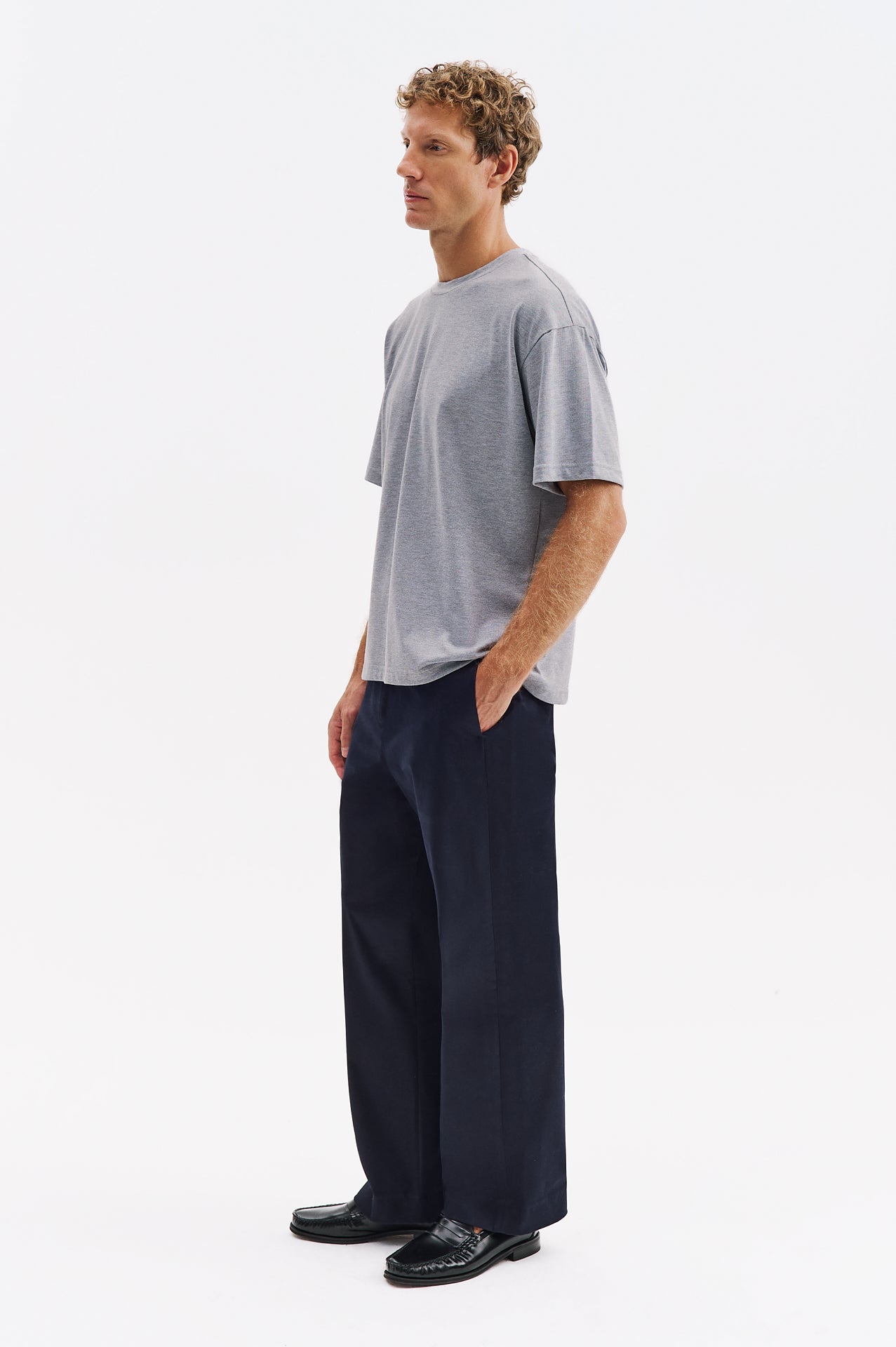 OVERSIZE KISA KOL GRİ T-SHIRT