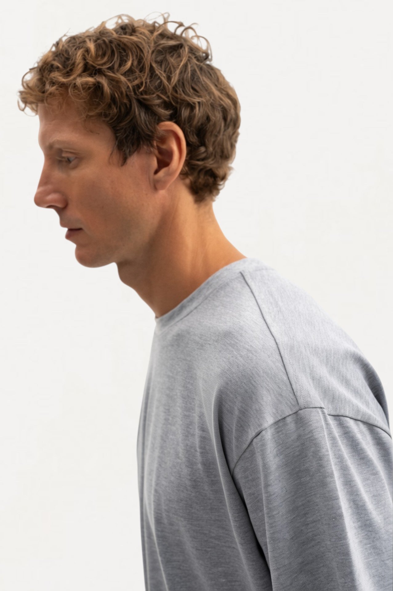 OVERSIZE KISA KOL GRİ T-SHIRT