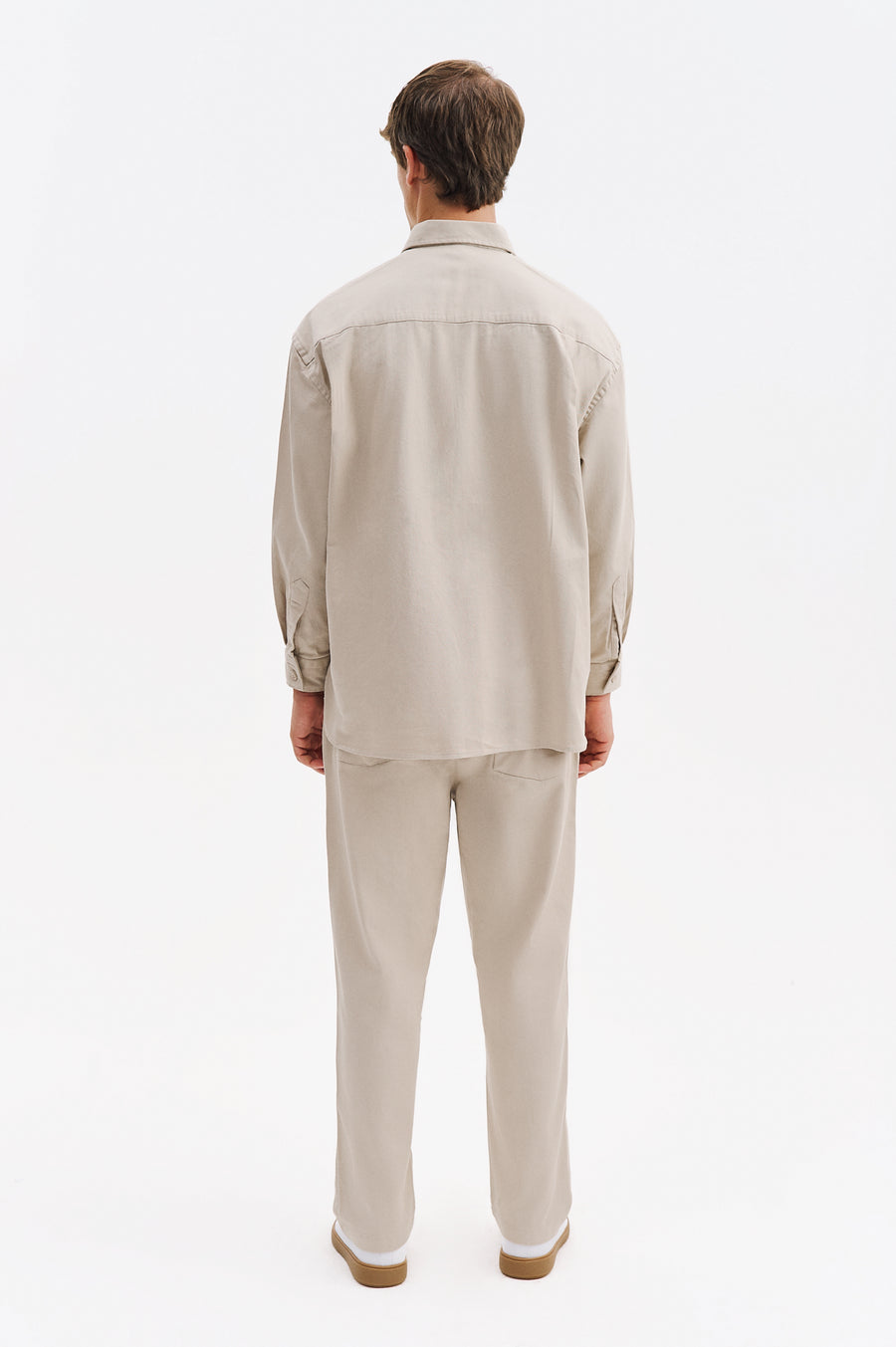 OVERSIZE GABARDINE BEIGE SHIRT