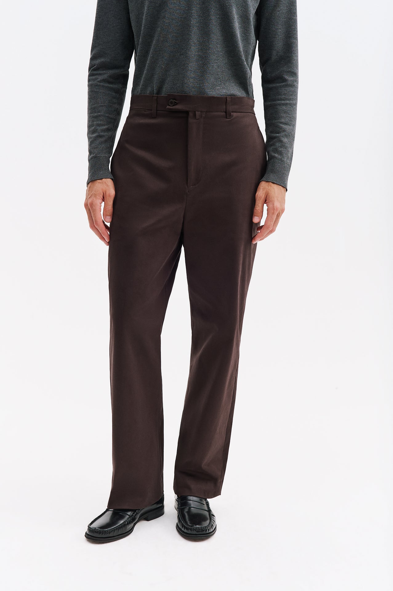 GABARDIN CHINO KAHVERENGİ PANTOLON