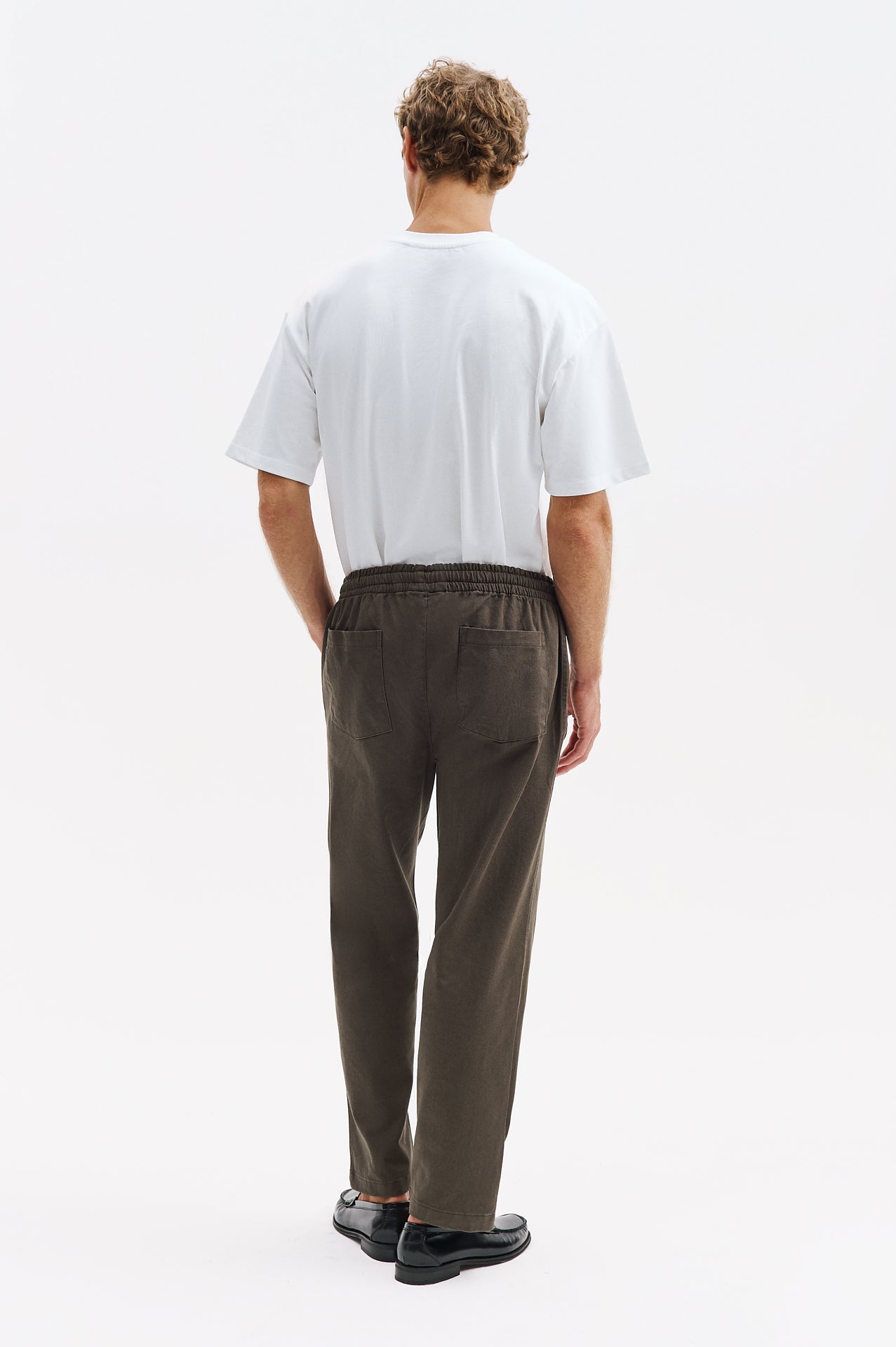 BELİ LASTİKLİ GABARDIN HAKİ PANTOLON