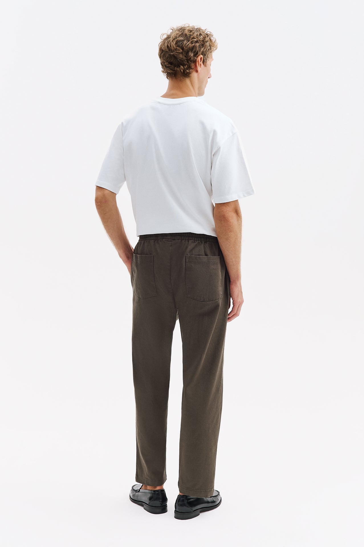 BELİ LASTİKLİ GABARDIN HAKİ PANTOLON