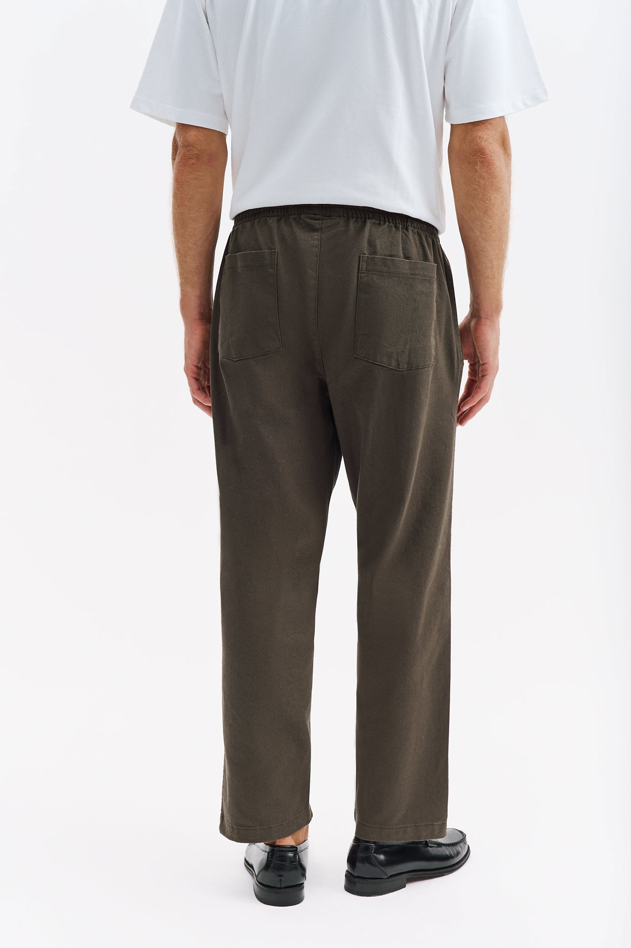 BELİ LASTİKLİ GABARDIN HAKİ PANTOLON