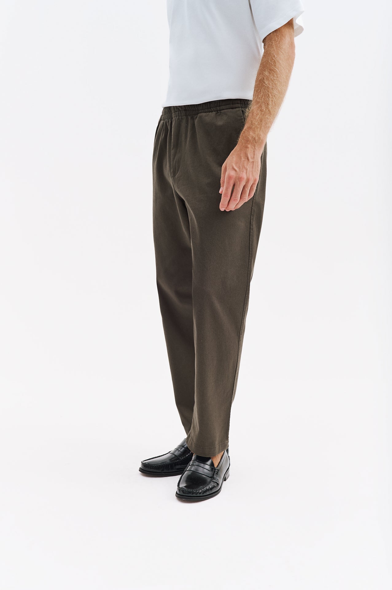 BELİ LASTİKLİ GABARDIN HAKİ PANTOLON