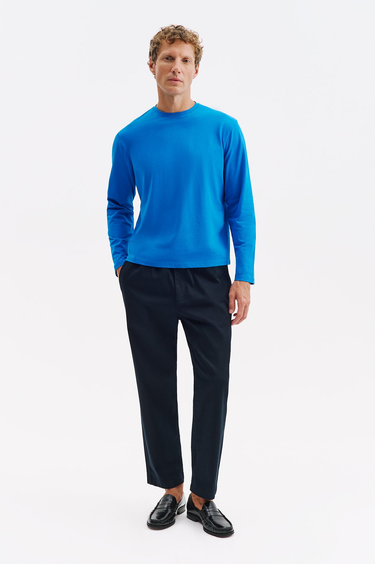 LONG SLEEVE REGULAR FIT SAXE T-SHIRT